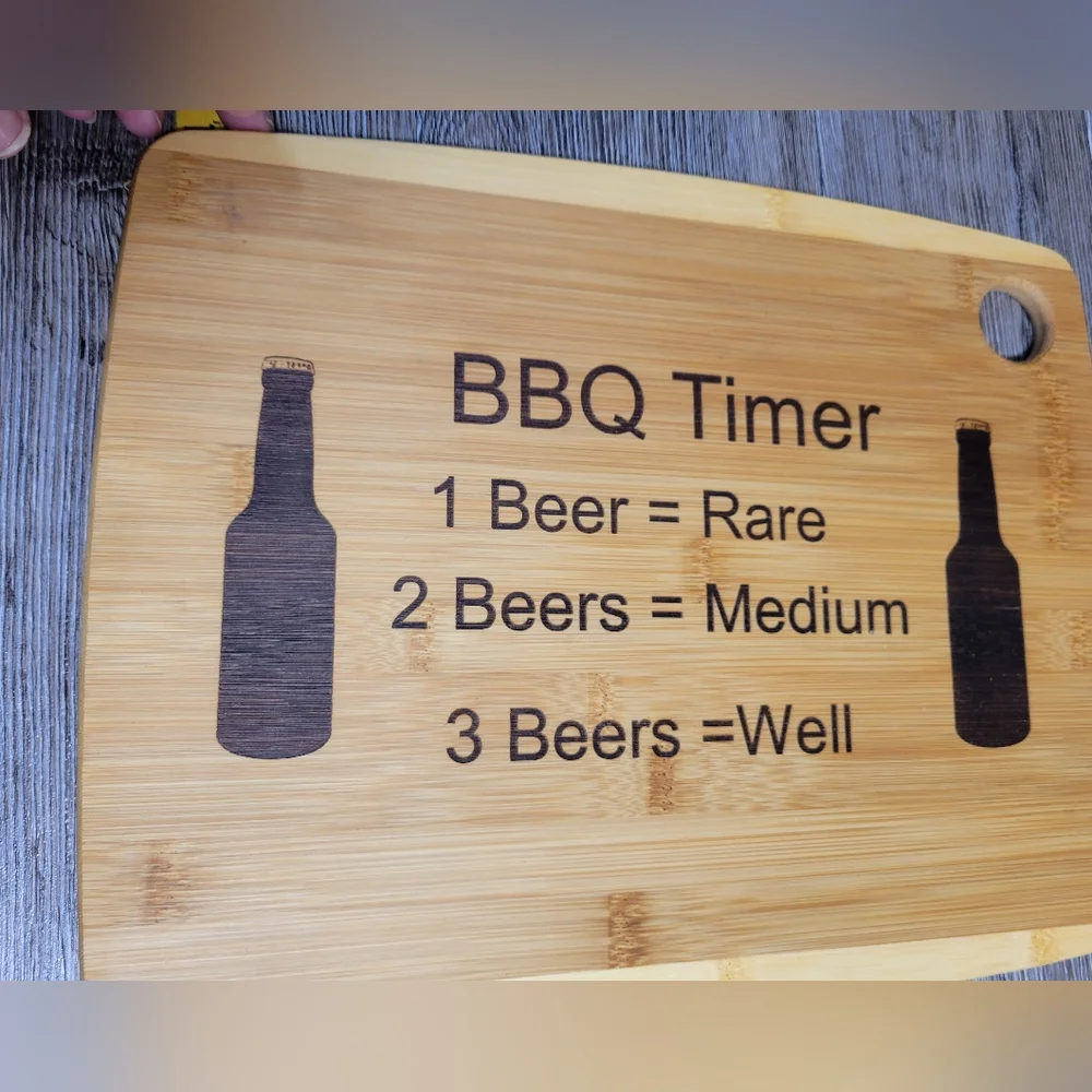 New BBQ Timer Wood Cutting‎ Board